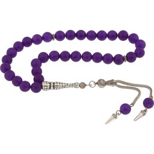 İntora ​doğaltaş Metal Püsküllü Yeşim Taşı Tesbih