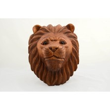 İntora Maun Ağacı El Oyması Dekoratif Aslan Biblo