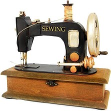 İntora Dekoratif Metal Dikiş Makinesi Kutulu Biblo Hediyelik