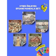 Yetişkinler Için Mandala Boyama Kitabı Büyükler Için Mandala Terapi Seti - L