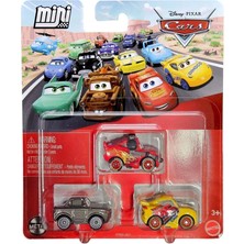Disney Pixar Cars Disney Pixar Üçlü Cars Mini Racers - Lightning Mcqueen With Headset & Rusteze Cruz Ramirez & Sterling HTR04