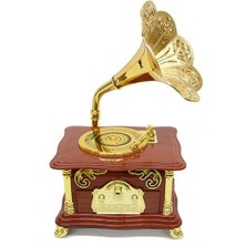 İntora Gramofon Ayaklı Müzikli Müzik Kutusu Hediyelik