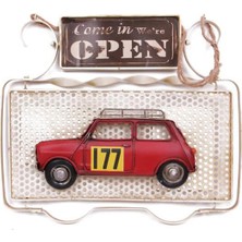 İntora Dekoratif Metal Kapı Yazısı Araba Dekorlu Hediyelik