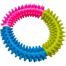 MarkEntegra Renkli Dikenli Halka Köpek Oyuncağı 12 cm