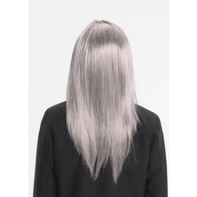 İntora Platin Gri Gümüş Renk Uzun Parti Peruğu Uzun Takma Peruk