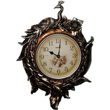 İntora Duvara Asmalı Tavuskuşu Saat Dekoratif Hediyelik