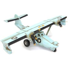 İntora Dekoratif Metal Uçak Biblo Hediyelik