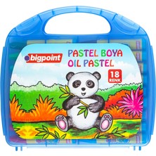 Bigpoint 18 Renk Pastel Boya Mavi Çantalı 1 Adet Çok Renkli Kırtasiye Ürünü