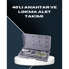 İntora Dayanıklı Karbon Çelik 40 Parça Lokma ve Cırcır Anahtar Seti