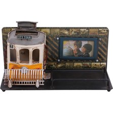 İntora Dekoratif Metal Kalemlik Çerçeveli Tramvay Temalı Hediyelik