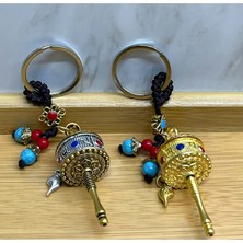 İntora Metal Feng Shui Şans Çarkı Anahtarlık