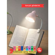 Kuzey Hırdavat Mandallı Kitap Okuma Lambası Kitap Okuma Işığı LED Mavi Renk Kitap Okuma Lambası