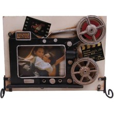 İntora Dekoratif Metal Çerçeve Sinema Projektörü Dekorlu Hediyelik