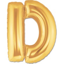 İntora Parti Malzemesi D Harf Folyo Balon Altın Renk 40 Inç