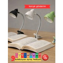 Kuzey Hırdavat Mandallı Kitap Okuma Lambası Kitap Okuma Işığı LED Pembe Renk Kitap Okuma Lambası