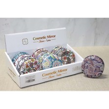 İntora Taşlı Yuvarlak El Aynası Kalın