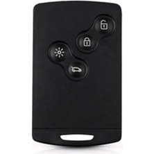 MarkEntegra Renault Clio 4, Megane 3, Fluence, Captur Için 4 Butonlu Akıllı Anahtar Kumanda Kabı - Siyah