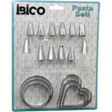 Vice Avm 20PCS PASTA SÜSLEME UÇ SETİ= 12-METAL KURABİYE KALIP METAL=3-KALP - 3-YUVARLAK 2-UÇ TUTUCU PLS.ADAPTÖR GO-53-vice 01812