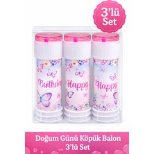 Bkmc Party Doğum Günü Köpük Balon Seti 3’lü 5’li 10’lu Kelebekli Parti Köpüğü Kız Çocuk Hediyelik