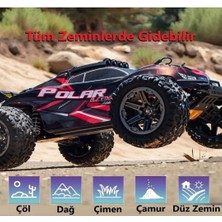 Kinku 80 Km/h Hız Yapan Süspansiyonlu Profesyonel Kumandalı Arazi Aracı Rock Crawler Servo Motor 46 cm