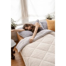 Pamuklu Lüks Çift Taraflı Çift Kişilik Yorgan | 195X215CM