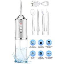 Saravita Şarjlı 4 Başlıklı Taşınabilir Diş Protez Bakım ve Ağız Duşu- 3 Modlu Diş Arası Temizleyici