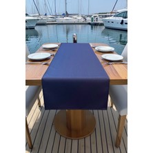 Visionario Marin Masa Örtüsü Runner 145X40 Su Geçirmez Outdoor Keten Tekne Bahçe Salon Mutfak