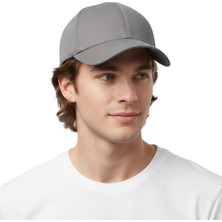 Maviş Tuhafiye Logosuz Gri Modern Spor Şapka Erkek/kadın