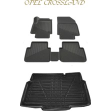 Black Gold Opel Crossland x 2017+ 3D Oto Paspas +Üst Kademe Bagaj Havuzu Set Tam Uyumlu Havuzlu Tpe Premium