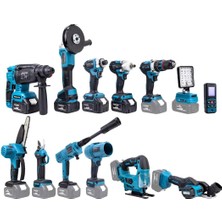 Chelikbei Akülü 13LÜ Set 36V 4AH (Led Işık Hilti+ Spral+Somun SIKMA+13MMÇELIK Mandrenli Matkap Testere Bağ Makası Dekupaj+Lazer Metre+Oto Yıkama+Çok Fonksiyonlu Avuç Taşlama+Turbo Fan+Torklu Vidalama)