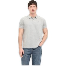 Lumberjack CT953 101079283 Basic Polo Gri Erkek T-Shirt