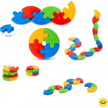 Bahçe Oyuncak Yuvarlak Şekiller 72 Parça Geçmeli Diskler Eğitici Inşa Seti 18+ Ay Zeka Oyuncağı Kreş