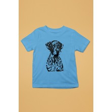 Darkhane Alman Shorthair - Köpek Baskılı Unisex Turkuaz Çocuk Tişört - T-Shirt CT003