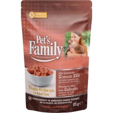 Pet's Family Mama Pouch Yetişkin Kedi Somonlu Jöleli 85 gr