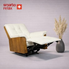 Smarto Relax Tv Koltuğu Berjer – Berlin Serisi, Elektrikli Kademeli Sırt Dayama, Ergonomik Tasarım,gerçek  Deri , Dekoratif Tekli Koltuk (Salon/oturma Odası)