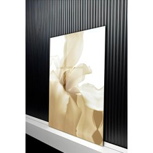 KutuTR Premium Minimalist Çiçek Figürlü Temperli Cam Tablo 50X70 cm 2d Uv Baskı - YCT433