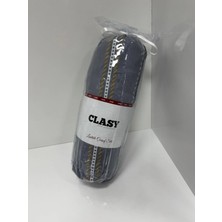 Clasy Ranforce Lastikli Çarşaf Seti Çift Kişilik Mavi Gri ÇKLÇ-255 %100 Pamuk