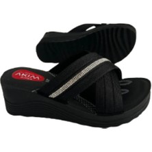 Benitto Kids Ortopedik Topuklu Çapraz Taşlı Terlik BNT197