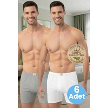 Uniquetrenders  Erkek %100 Pamuklu 6'lı Süprem Kumaş Penye Boxer