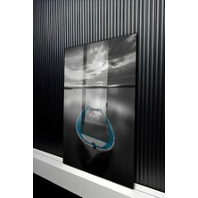 KutuTR Minimalist Karahindiba Figürlü Temperli Cam Tablo 50X70 cm 2d Uv Baskı - YCT436