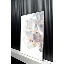 KutuTR Minimalist Soft Renkli Transparan Çiçek Tasarımlı Temperli Cam Tablo 50X70 cm 2d Uv Baskı - YCT330