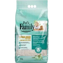 Pet's Family Doğal Bentonit Kedi Kumu 5 Lt Marsilya Sabunu Kokulu Topaklanan İnce Taneli
