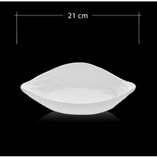 Grand Cam Damlataş Serisi | 21 cm Beyaz Sunum Tabağı 3'Lİ