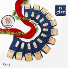 Kral Socks Kral Bayan Çorap (12 Çift) Kışlık Yün Çorap Lambswool (Özel Kuzu Yünlü) Kadınlar Için Termal Özellikli