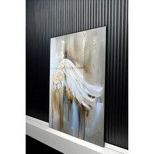 KutuTR Modern Soyut Melek Kanadı Tasarımlı Temperli Cam Tablo 50X70 cm 2d Uv Baskı - YCT404