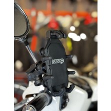 Motohat Telefon Tutucu Nero - Titreşim Önleyici - Ayna Bağlantılı ( A Kalite)