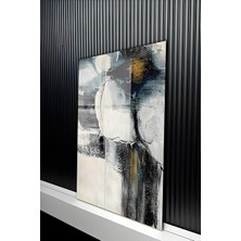 KutuTR Soyut Yağlı Boya Görünümlü Temperli Cam Tablo 50X70 cm 2d Uv Baskı - YCT429