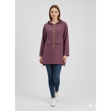 Mascara Önü Bağcıklı Kapüşonlu Tunik 2116