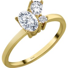 Sirius Pırlanta ve Beyaz Topaz Taşlı Orlina Yüzük 0417R0352