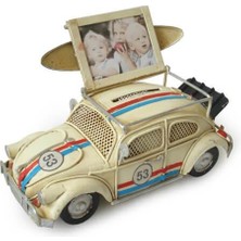 İntora Dekoratif Metal Araba Çerçeveli ve Kumbaralı Vosvos Hediyelik